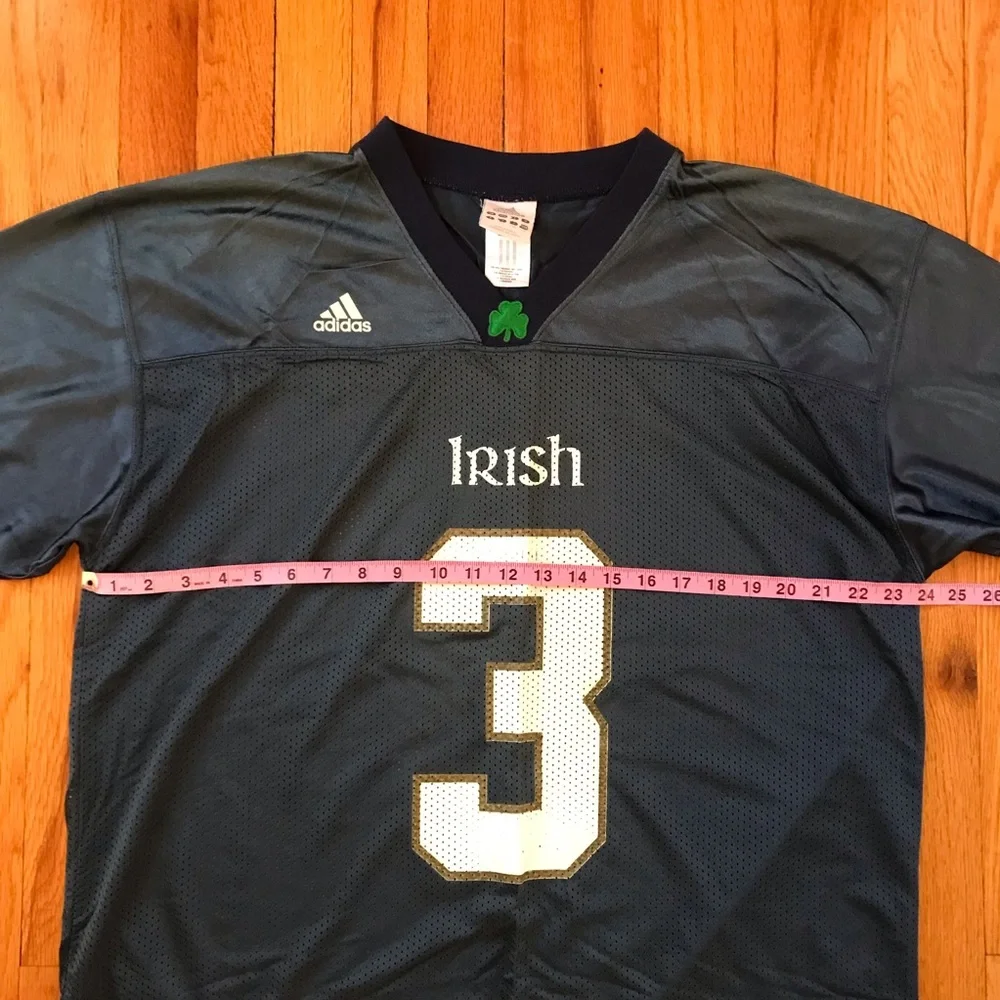 Adidas Irish Jersey - Dark Blue and White Large